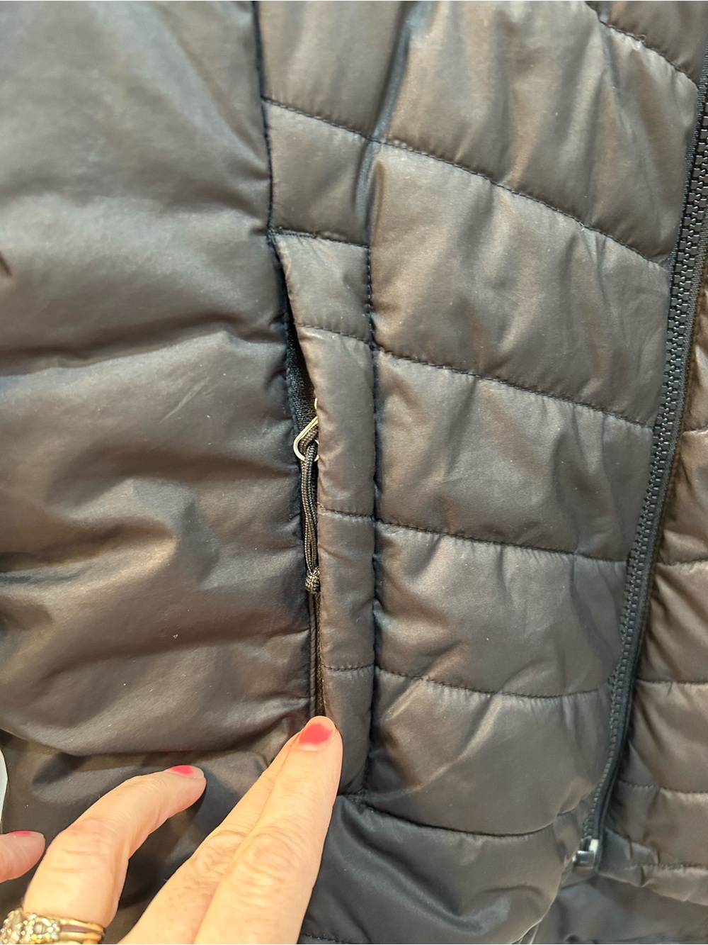The North Face Quilted Softshell Black Puffer Jacket Womens Sz S Full Zip Casual - Picture 5 of 12